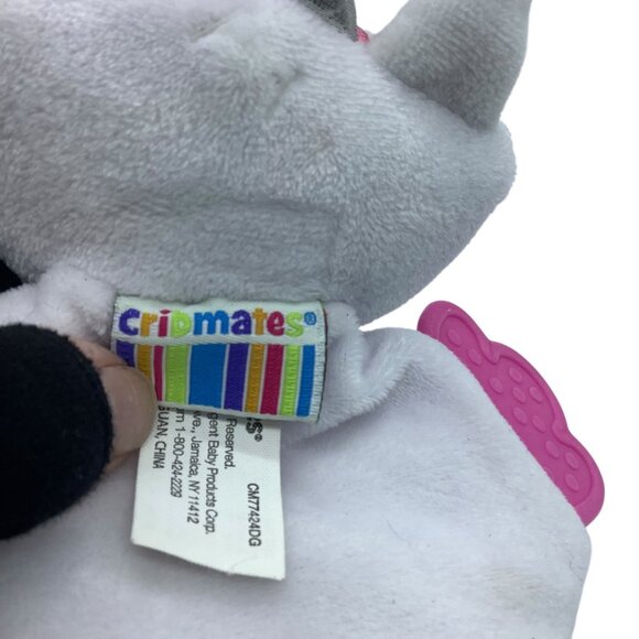 Cribmates Baby Unicorn Teether Plush Toy Soft Lil Dreamer Design 9” Multicolor - Picture 3 of 7